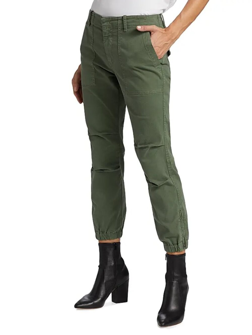 Nili Lotan UTILITY COTTON PANT - Size 0 - Vintage Wash Thyme - Picture 2 of 9
